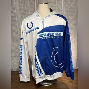 Indianapolis Colts 3D Hooded Full-zip Men's Jacket 30”L 28” p2p NFL Fan Shop